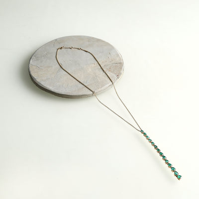 Emerald Lariat Necklace The Line 