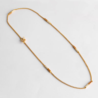 Minar Lotus Toggle Clasp Chain by Agaro Jewels 