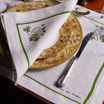 ART-CHIVES INDIA Botanical Placemat and Napkin- Set of 4